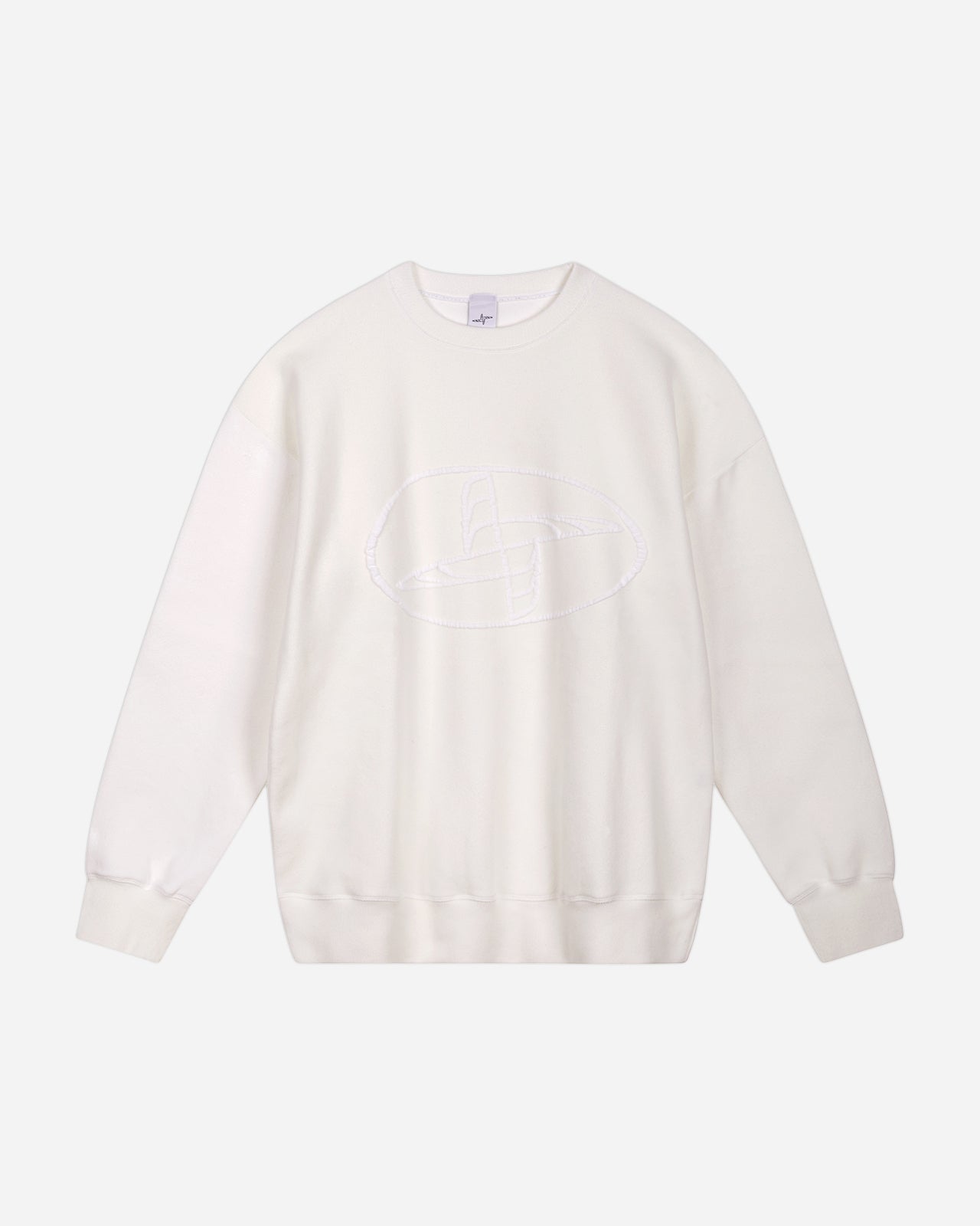 White Knitted Logo Sweatshirt