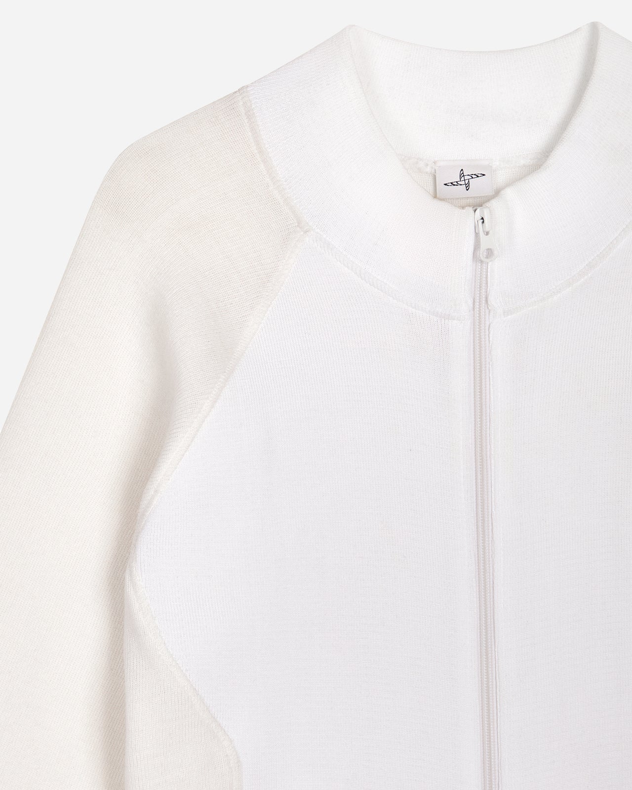 Wagwan Knitted Full Zip Sweatshirt White