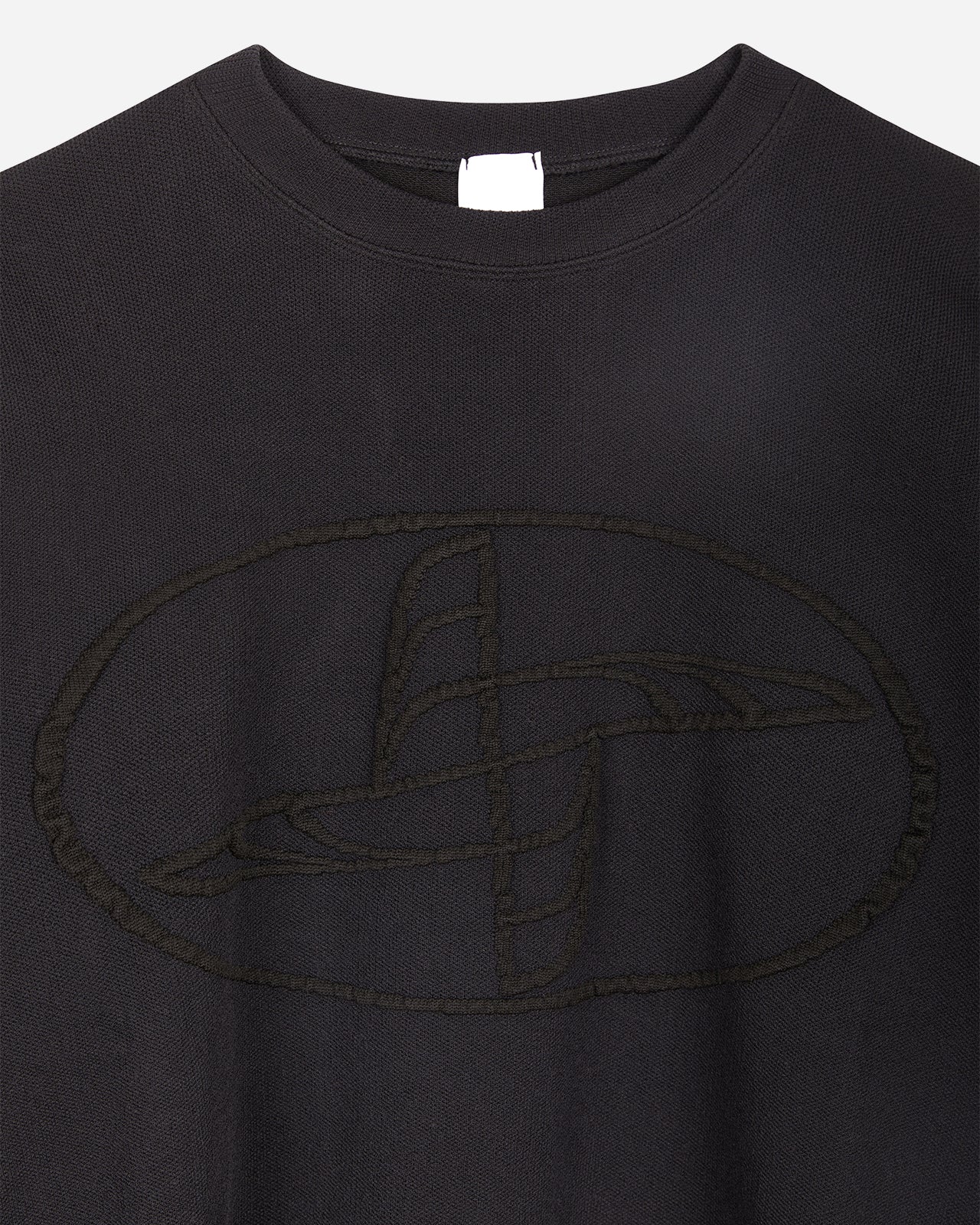 Black Knitted Logo Sweatshirt