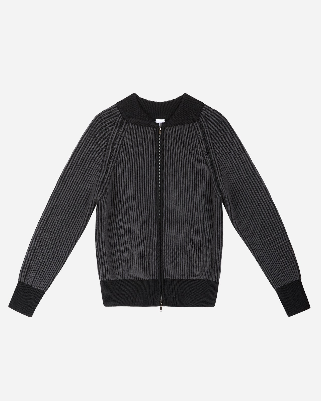 Knitwear GreyBlack Zip-Up Sweater
