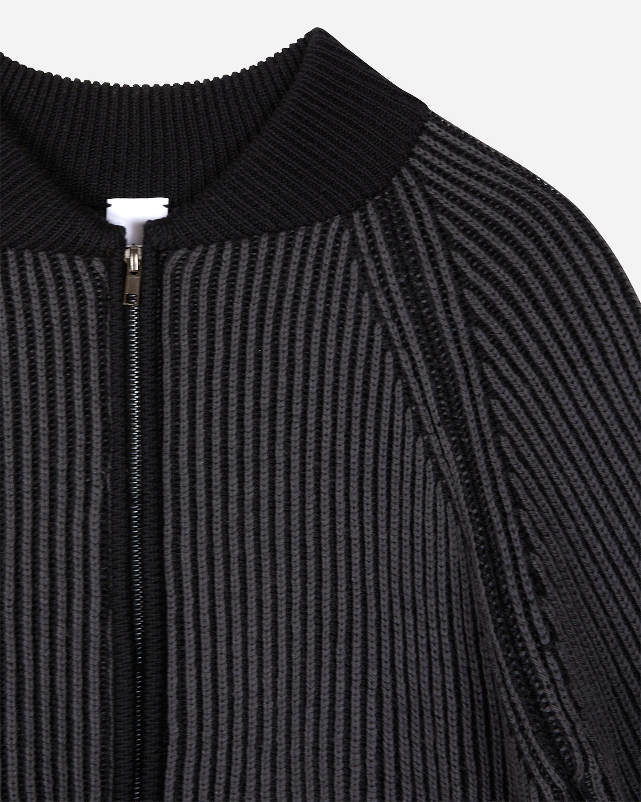 Knitwear GreyBlack Zip-Up Sweater