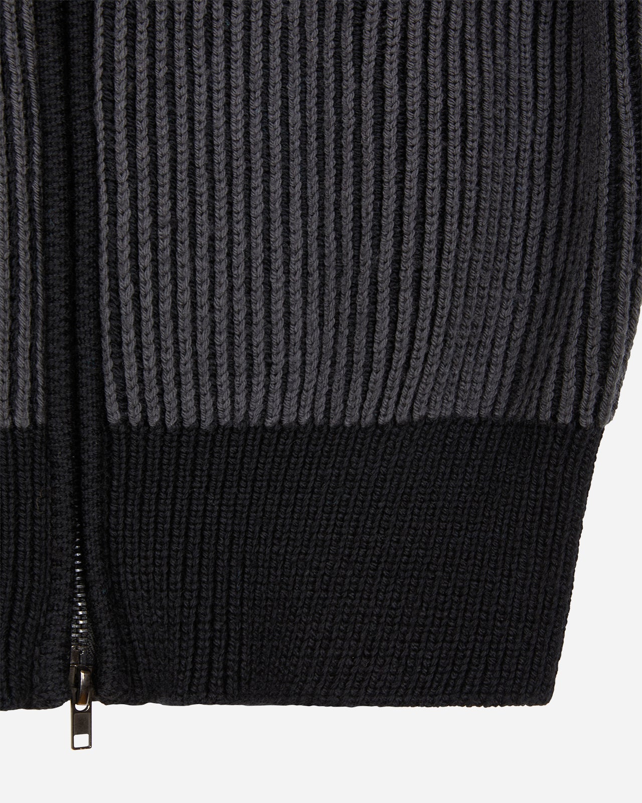Knitwear GreyBlack Zip-Up Sweater