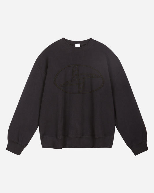 Black Knitted Logo Sweatshirt